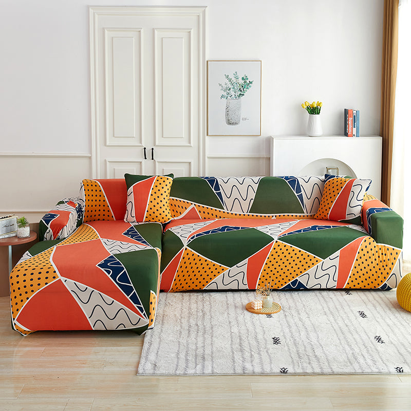 Corner Sofa Cover - Geo Chic - Adaptable & Expandable