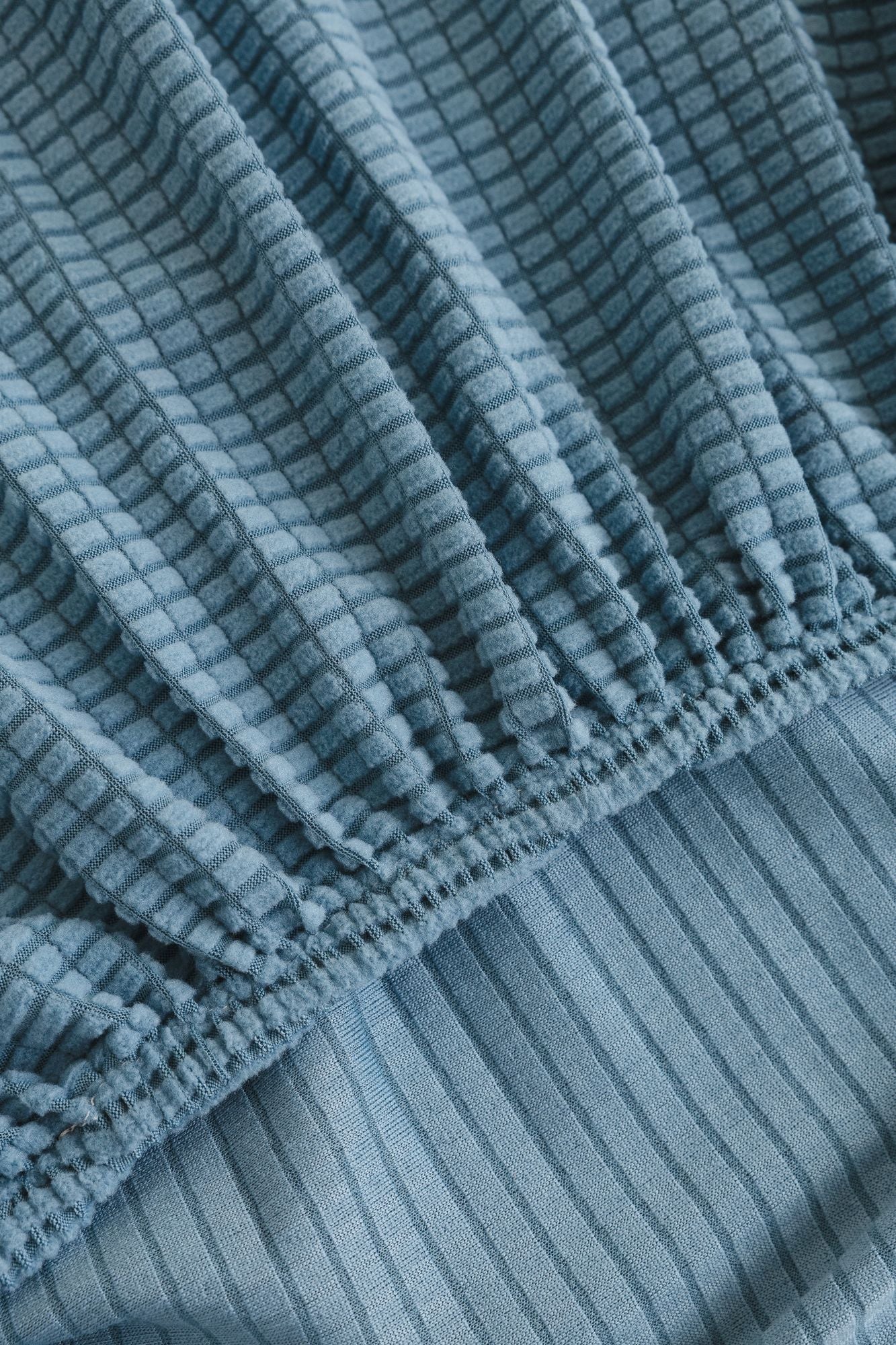 Sofa Cover - Narrow Jacquard - Sky Blue - Adaptable & Expandable