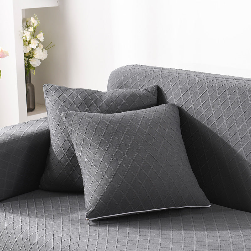 Sofa Cover - Wide Jacquard - Black - Adaptable & Expandable