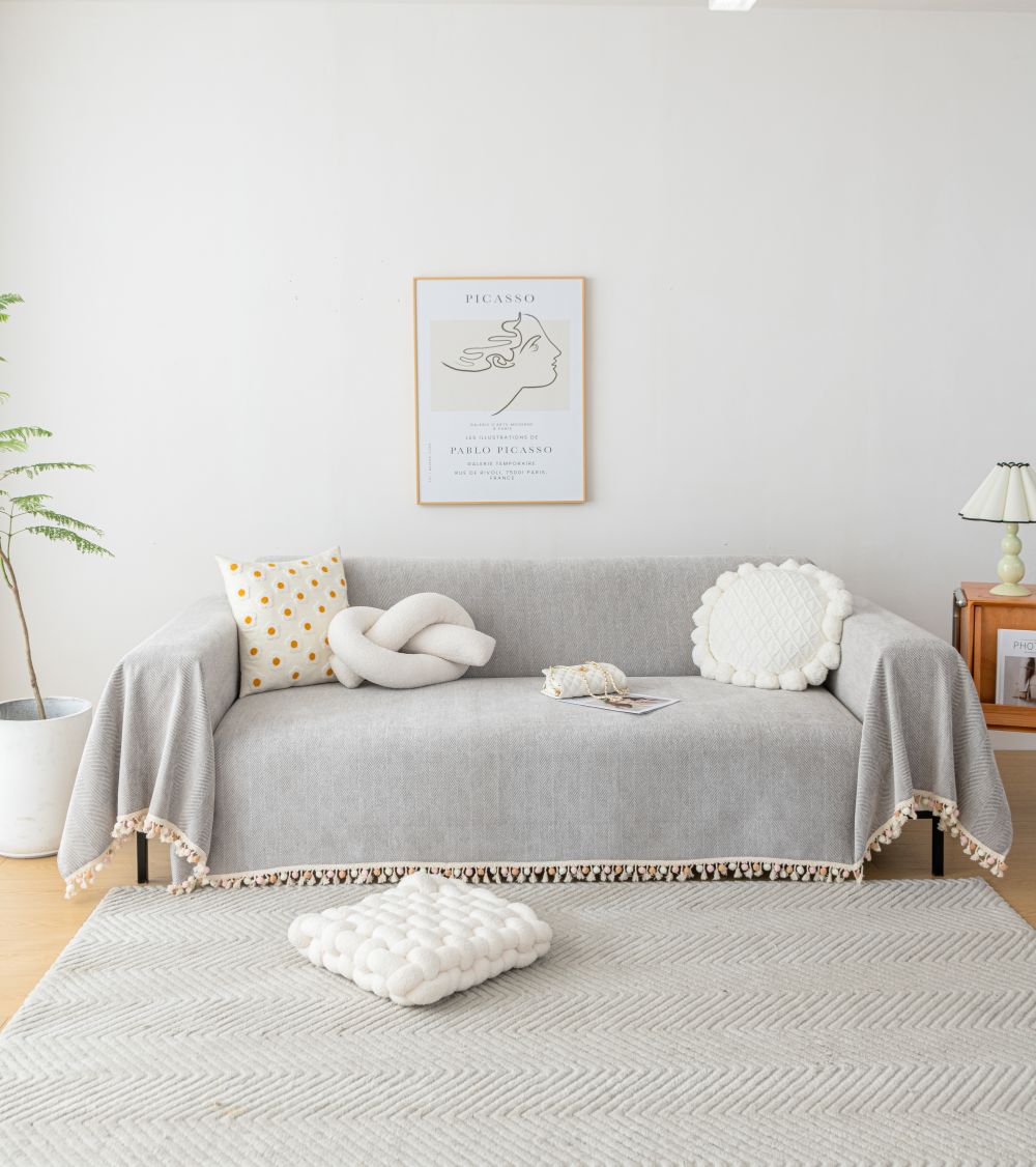 Sofa Throw - Herpome - Cloud Gray