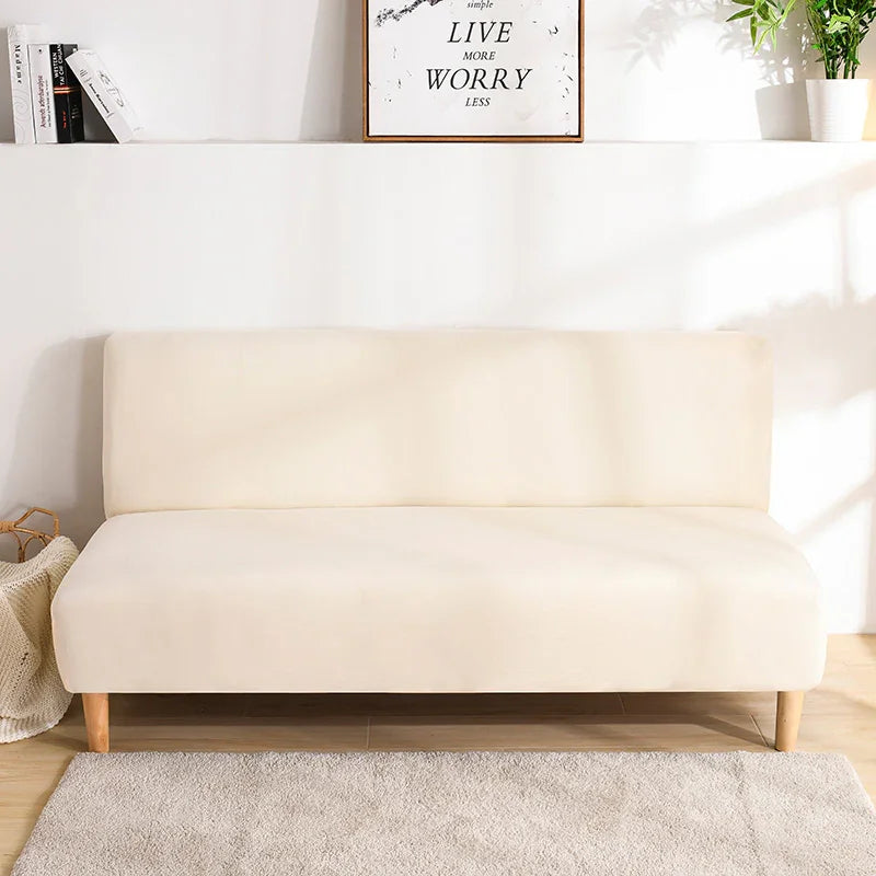 Sofa Bed Cover - Beige - Adaptable & Expandable - The Sofa Cover Crafter 