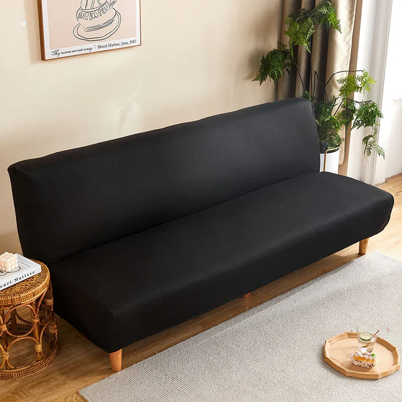 Sofa Bed Cover - Black - Adaptable & Expandable - The Sofa Cover Crafter 