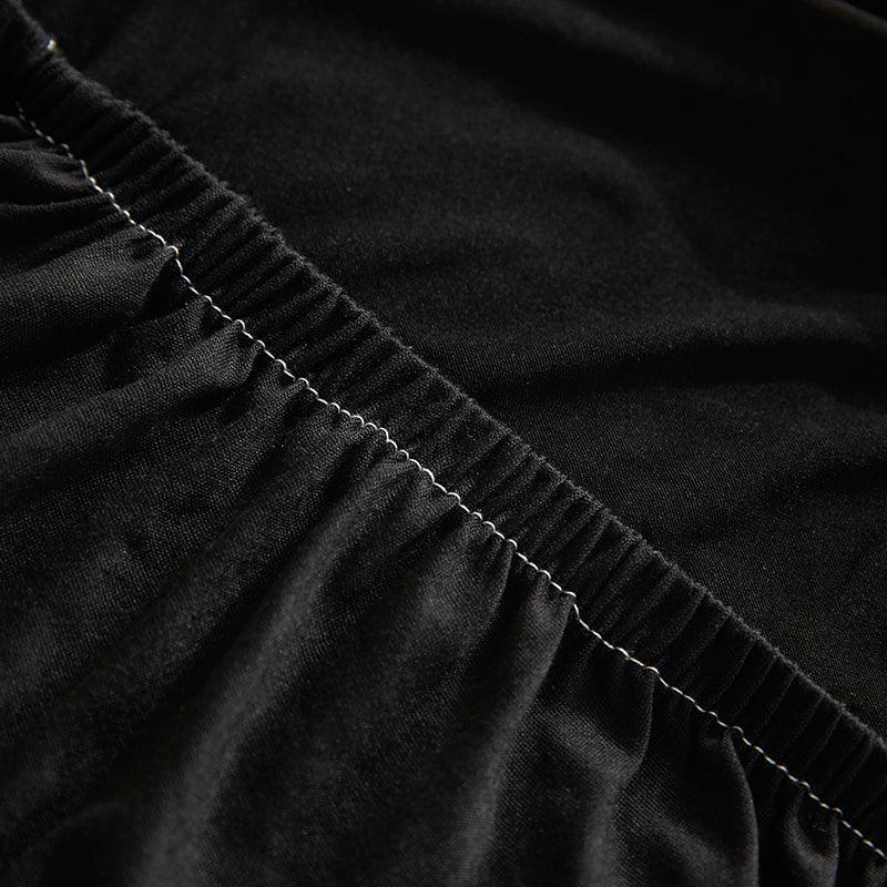 Sofa Bed Cover - Black - Adaptable & Expandable - The Sofa Cover Crafter 