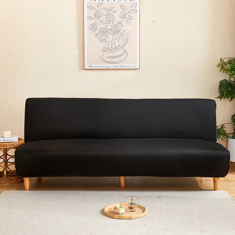 Sofa Bed Cover - Black - Adaptable & Expandable - The Sofa Cover Crafter 