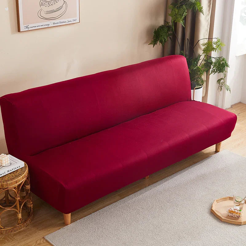 Sofa Bed Cover - Red - Adaptable & Expandable - The Sofa Cover Crafter 
