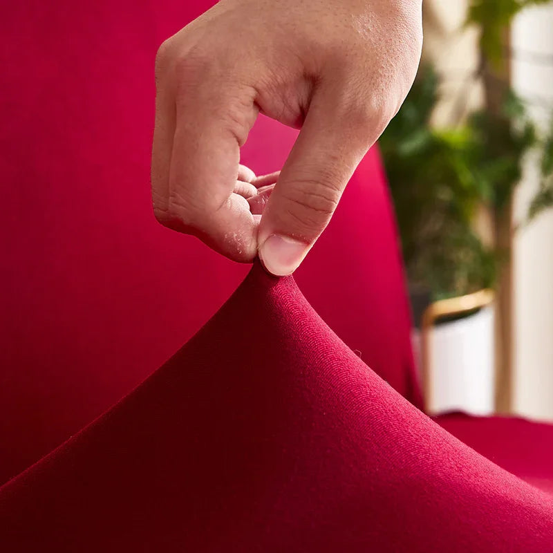 Sofa Bed Cover - Red - Adaptable & Expandable - The Sofa Cover Crafter 