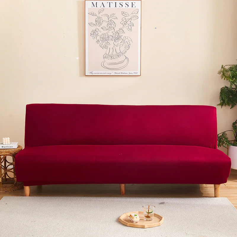 Sofa Bed Cover - Red - Adaptable & Expandable - The Sofa Cover Crafter 