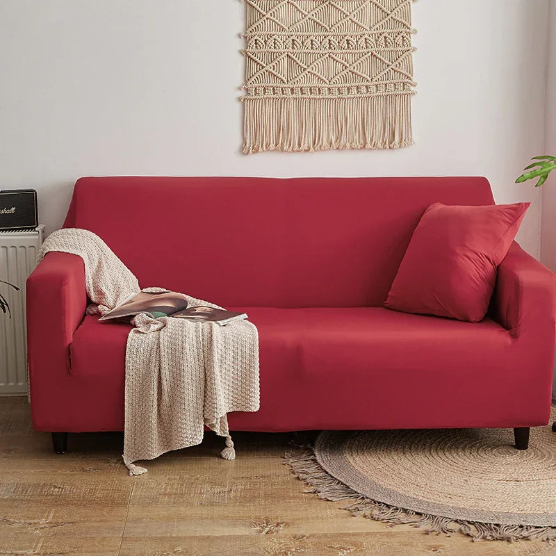 Sofa Cover - Cardinal red - Adaptable & Expandable - The Sofa Cover Crafter 