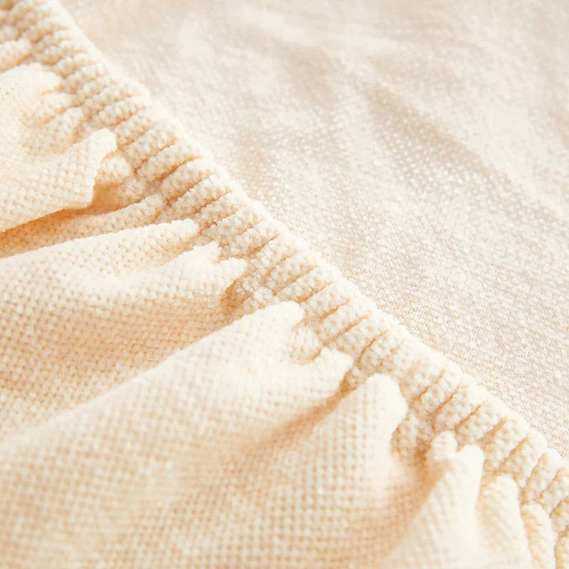 Sofa Cover -Snow Neil - Beige - Adaptable & Expandable - The Sofa Cover Crafter 