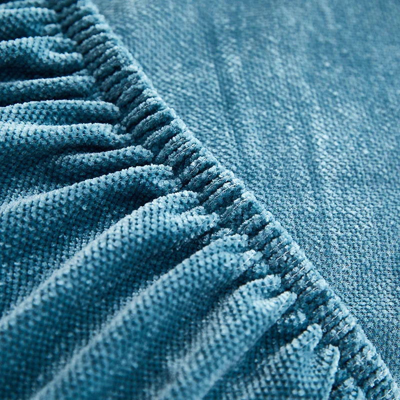 Sofa Cover -Snow Neil - Serene Blue - Adaptable & Expandable - The Sofa Cover Crafter 