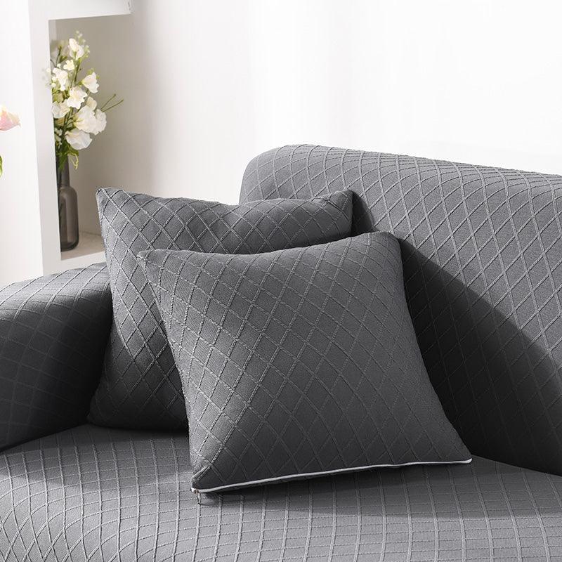 Sofa Cover - Wide Jacquard - Black - Adaptable & Expandable - The Sofa Cover Crafter 