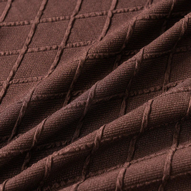 Sofa Cover - Wide Jacquard - Brown - Adaptable & Expandable - The Sofa Cover Crafter 