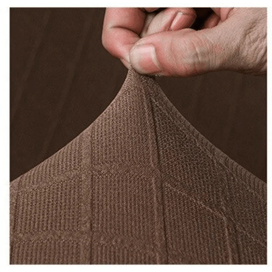 Sofa Cover - Wide Jacquard - Chestnut Brown - Adaptable & Expandable - The Sofa Cover Crafter 