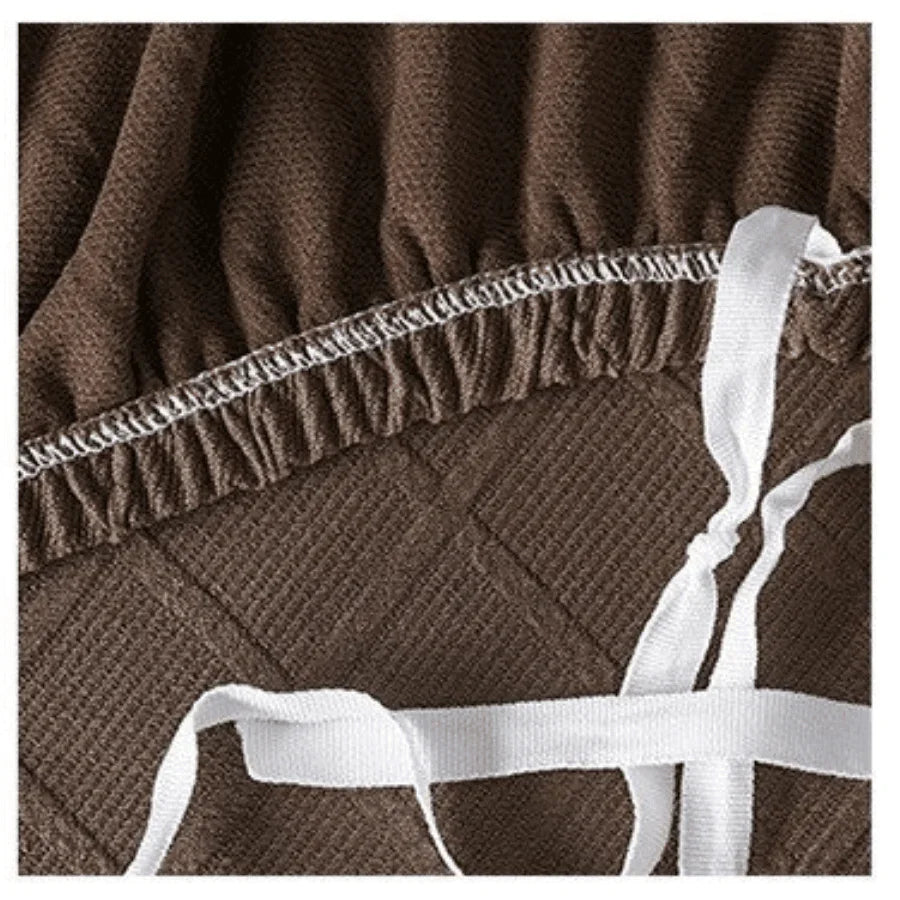 Sofa Cover - Wide Jacquard - Chestnut Brown - Adaptable & Expandable - The Sofa Cover Crafter 