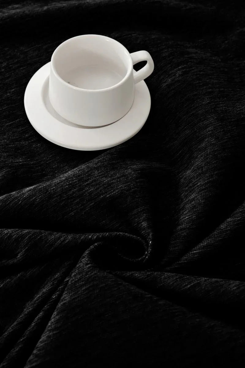 Sofa Throw - Elligate - Black - The Sofa Cover Crafter 