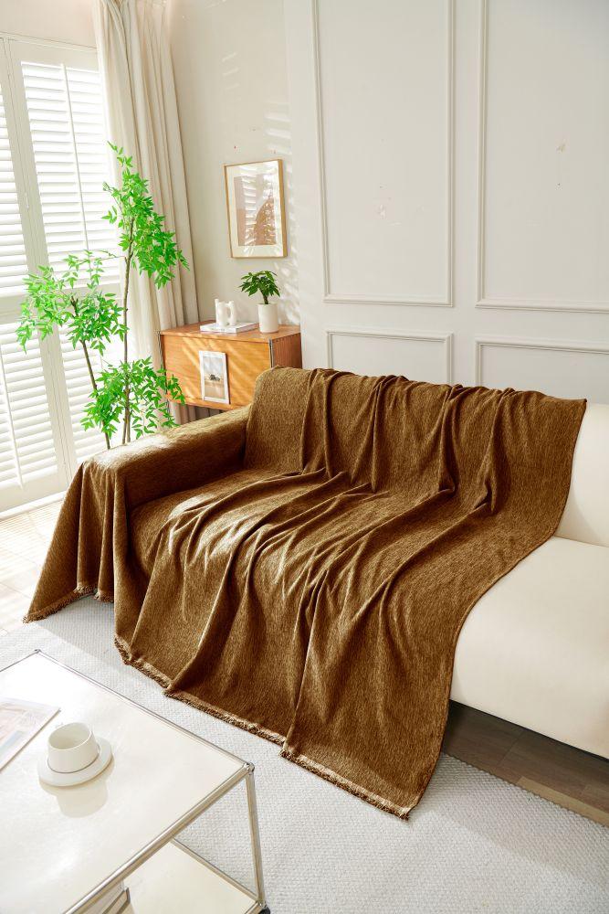 Sofa Throw - Elligate - Dark brown - The Sofa Cover Crafter 