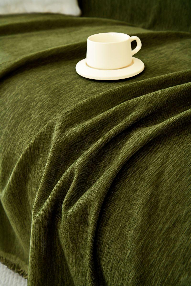 Sofa Throw - Elligate - Green - The Sofa Cover Crafter 