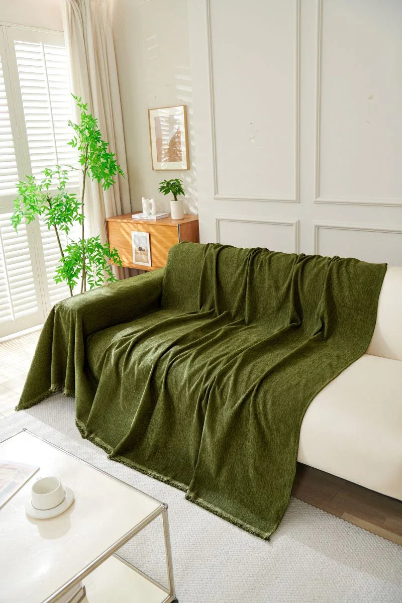 Sofa Throw - Elligate - Green - The Sofa Cover Crafter 