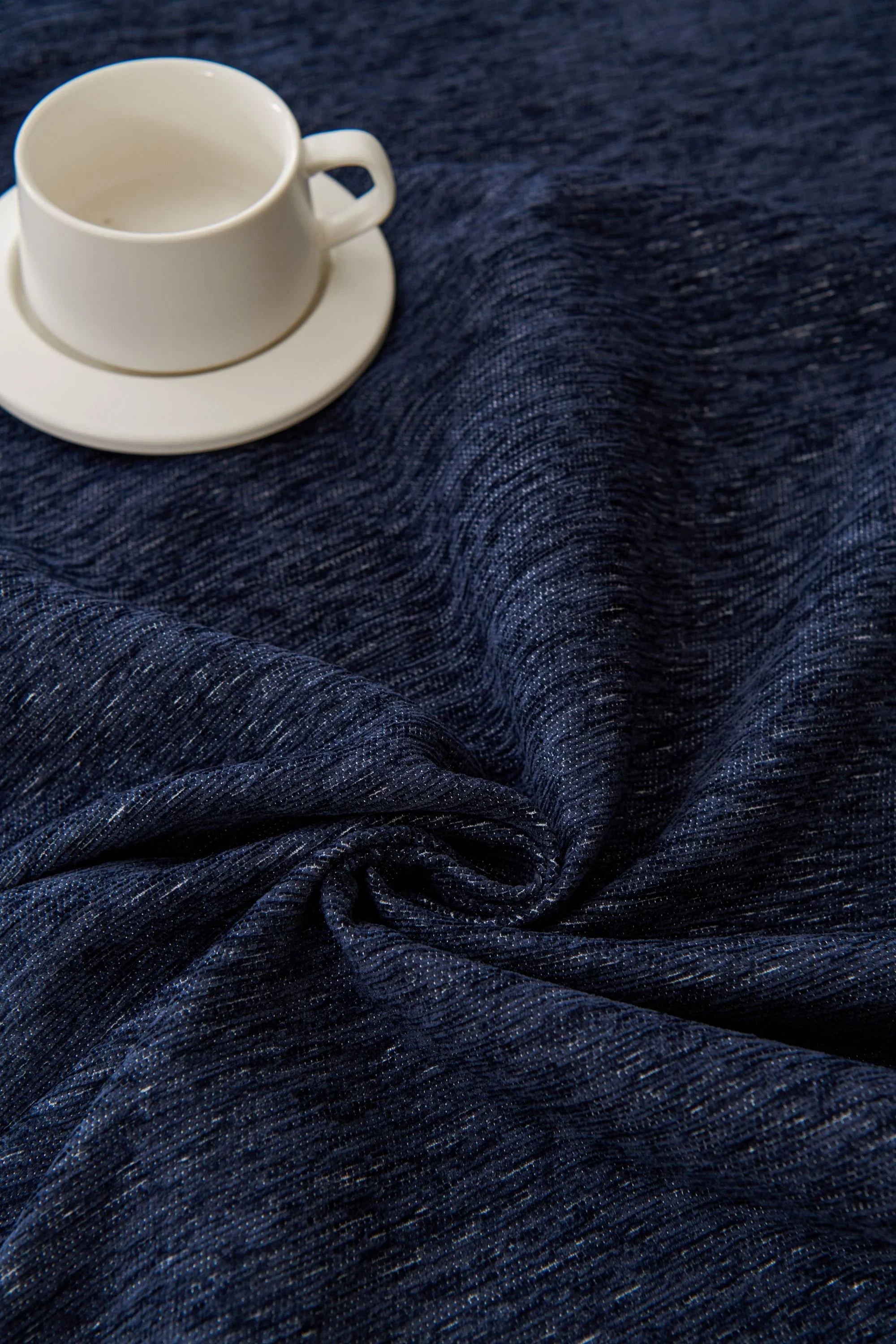 Sofa Throw - Elligate - Navy Blue - The Sofa Cover Crafter 