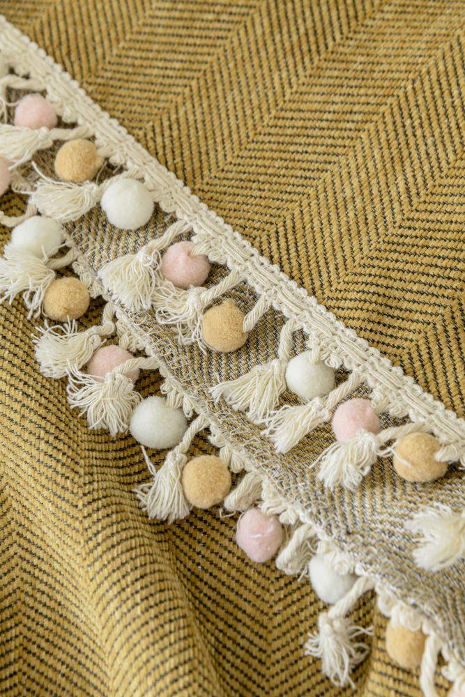 Sofa Throw - Herpome - Honey brown - The Sofa Cover Crafter 