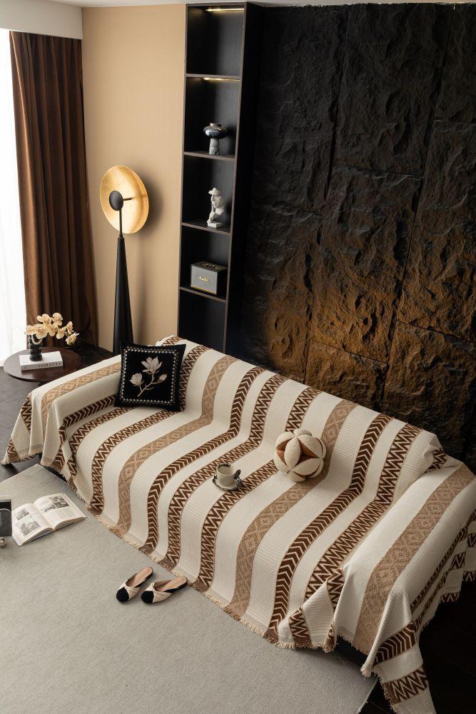 Sofa Throw - Klint - Chestnut Brown - The Sofa Cover Crafter 