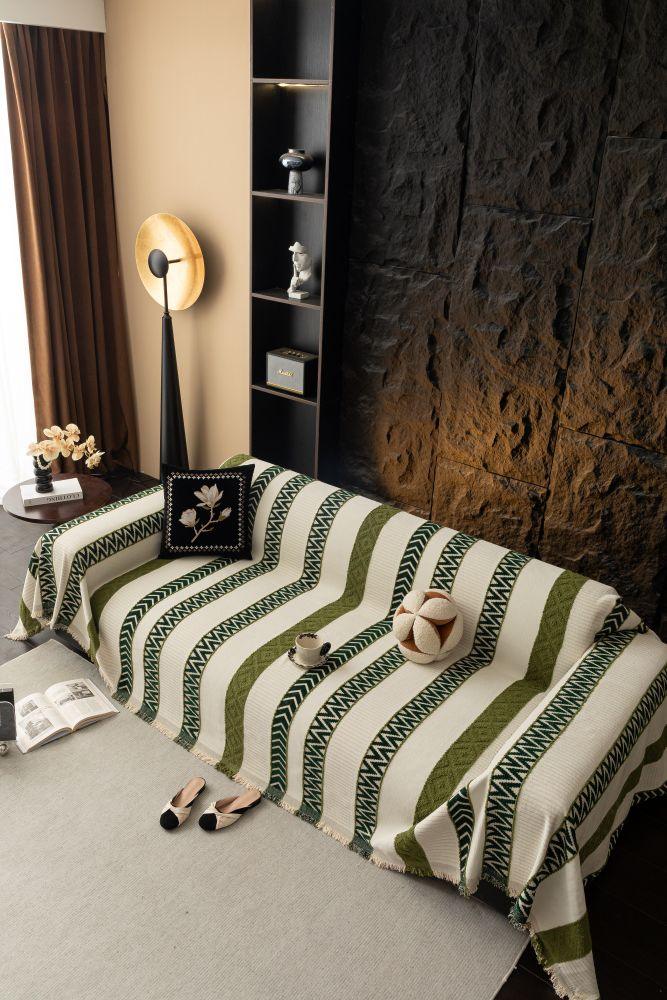Sofa Throw - Klint - Moss Green - The Sofa Cover Crafter 