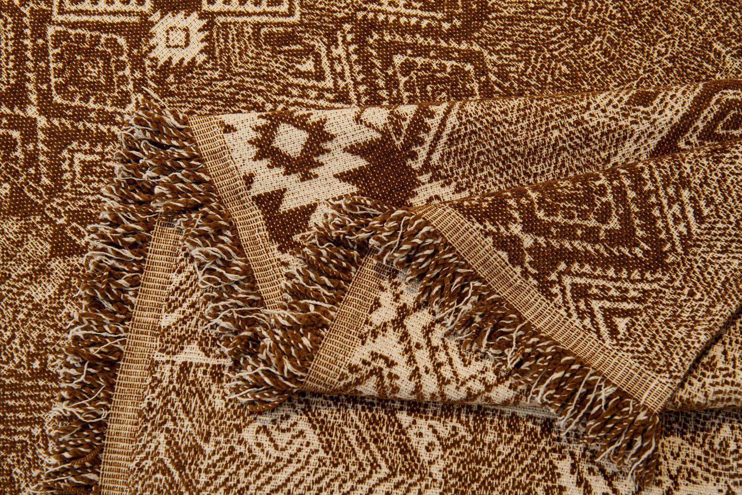 Sofa Throw - Melareve - Cocoa Brown - The Sofa Cover Crafter 