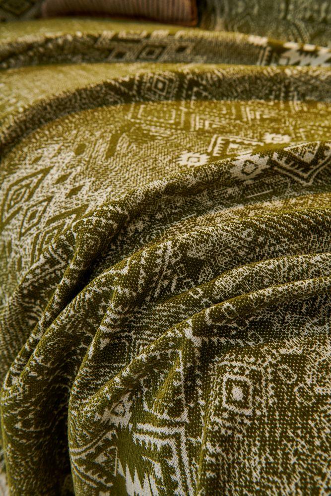 Sofa Throw - Melareve - Forest Green - The Sofa Cover Crafter 