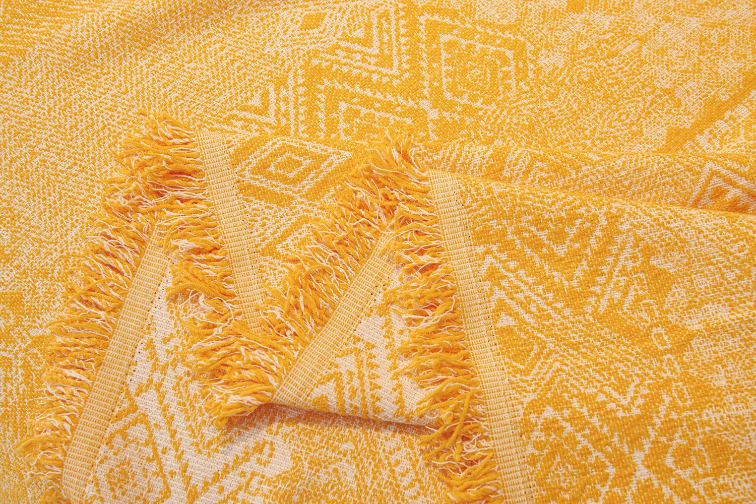 Sofa Throw - Melareve - Golden Yellow - The Sofa Cover Crafter 