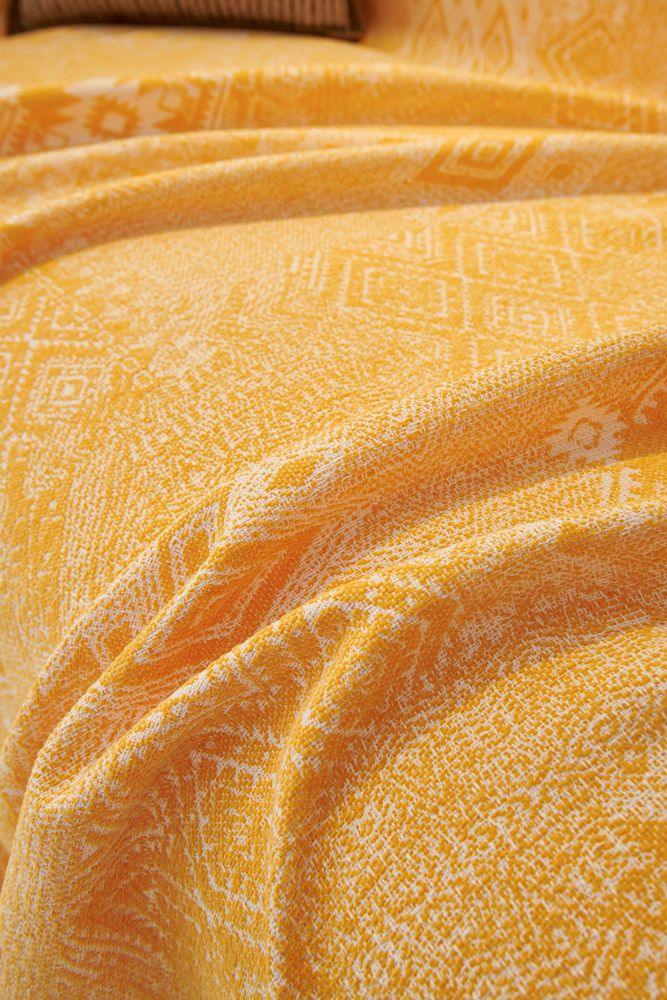 Sofa Throw - Melareve - Golden Yellow - The Sofa Cover Crafter 