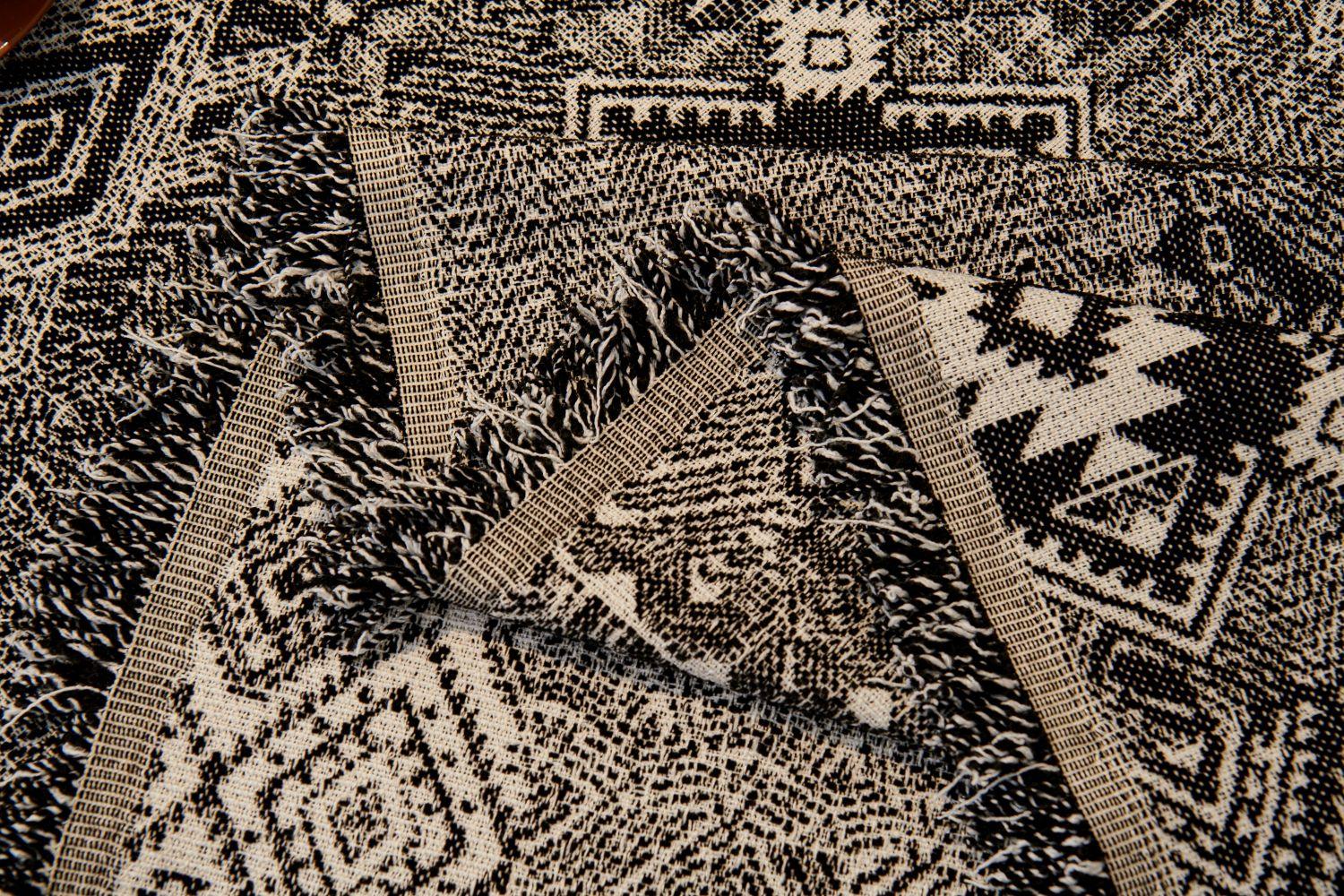Sofa Throw - Melareve - Jet Black - The Sofa Cover Crafter 