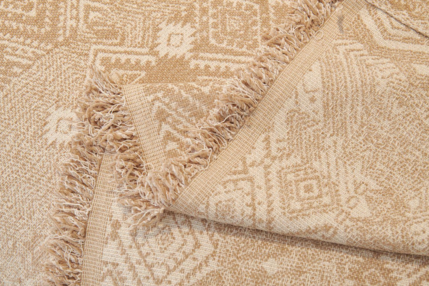 Sofa Throw - Melareve - Light Beige - The Sofa Cover Crafter 