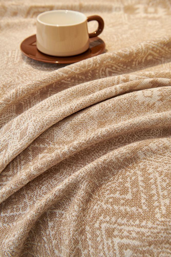 Sofa Throw - Melareve - Light Beige - The Sofa Cover Crafter 