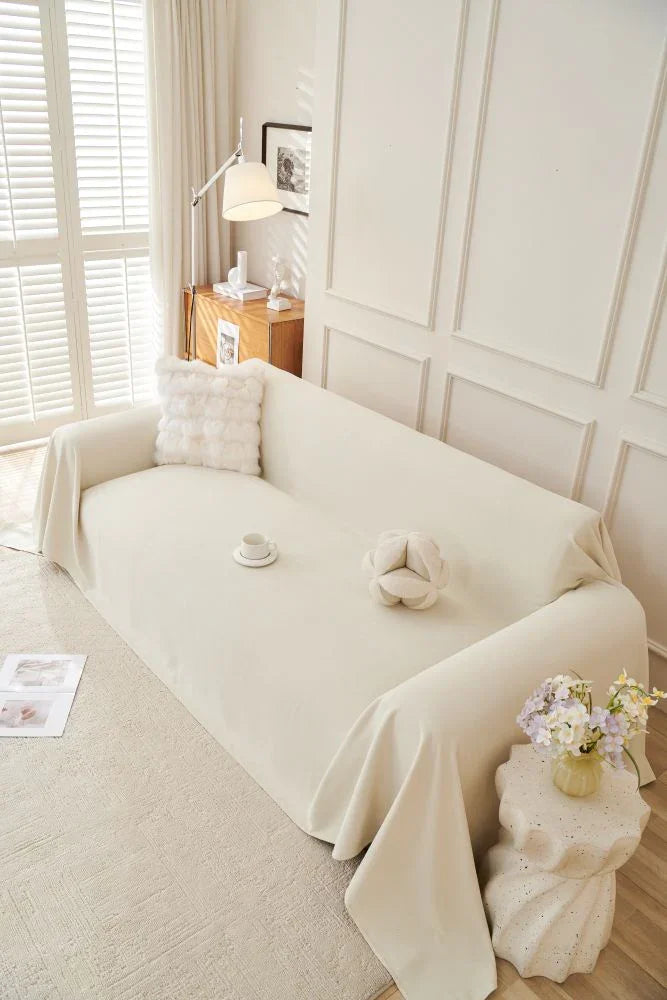 Sofa Throw - Norka - Eggshell - The Sofa Cover Crafter 