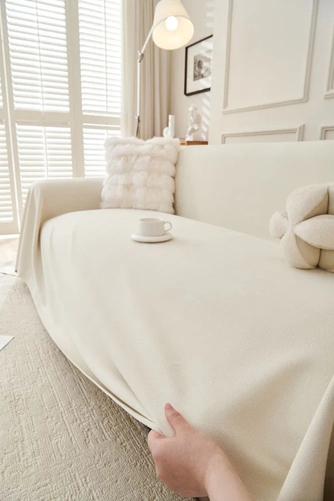 Sofa Throw - Norka - Eggshell - The Sofa Cover Crafter 