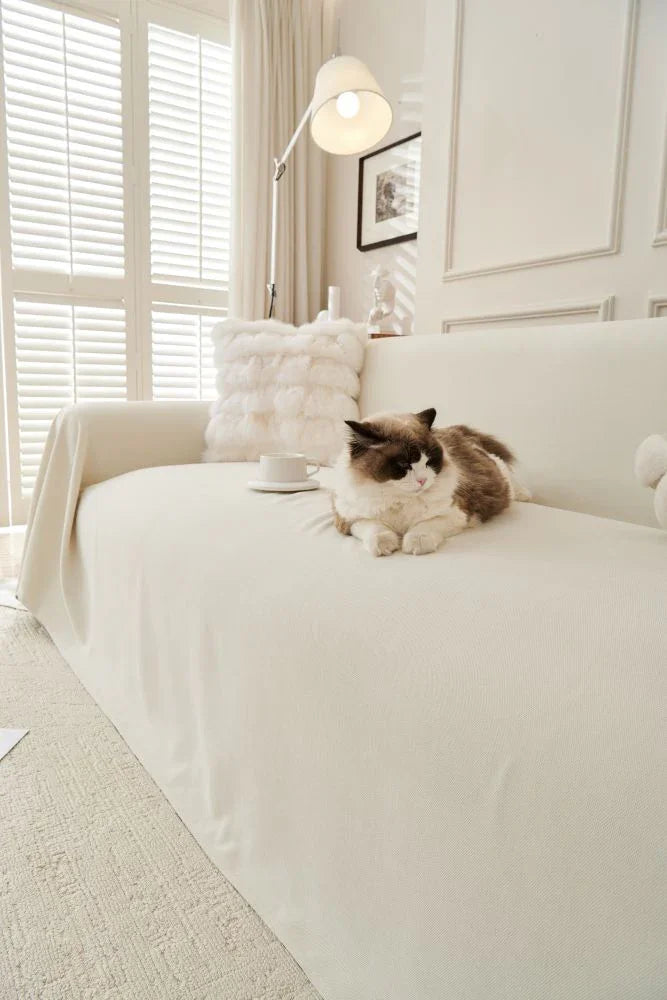 Sofa Throw - Norka - Eggshell - The Sofa Cover Crafter 