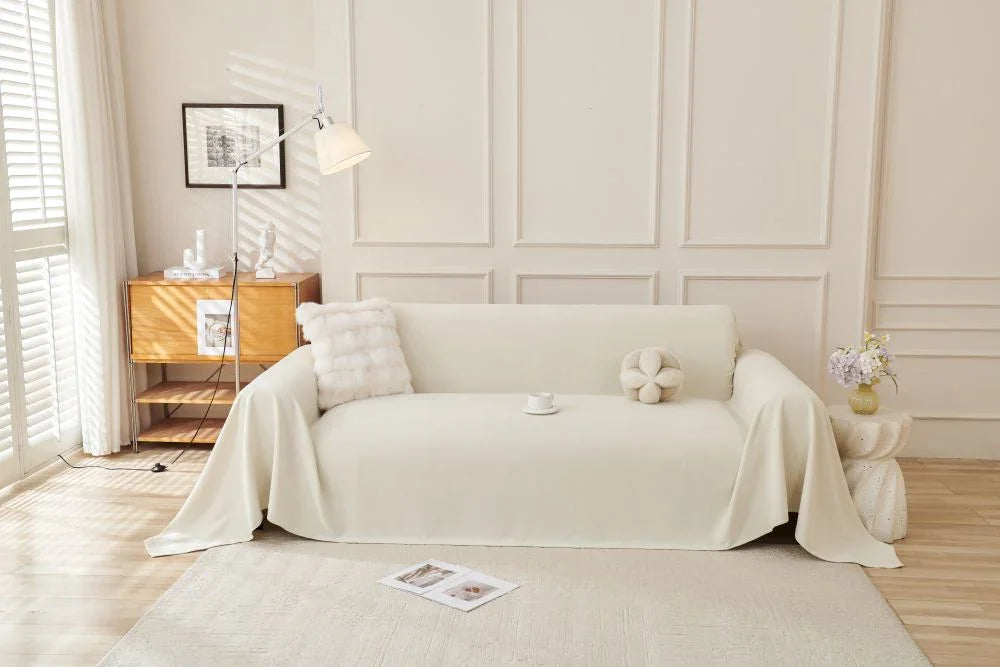 Sofa Throw - Norka - Eggshell - The Sofa Cover Crafter 