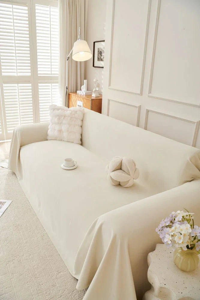 Sofa Throw - Norka - Eggshell - The Sofa Cover Crafter 