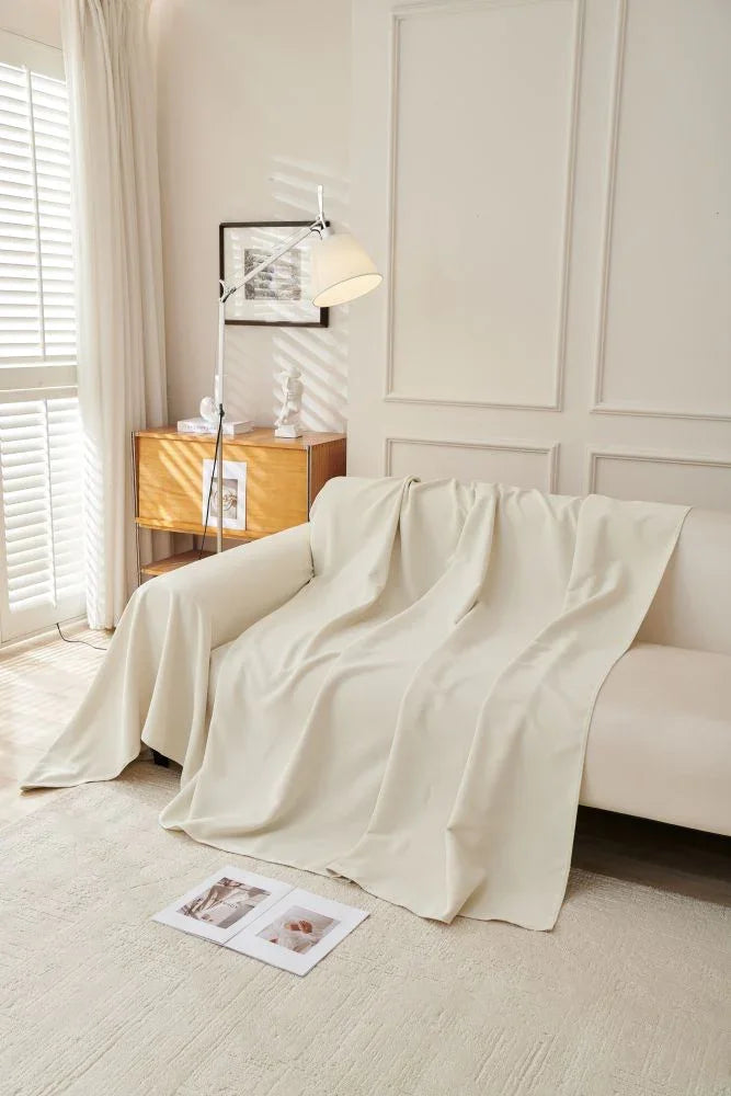 Sofa Throw - Norka - Eggshell - The Sofa Cover Crafter 