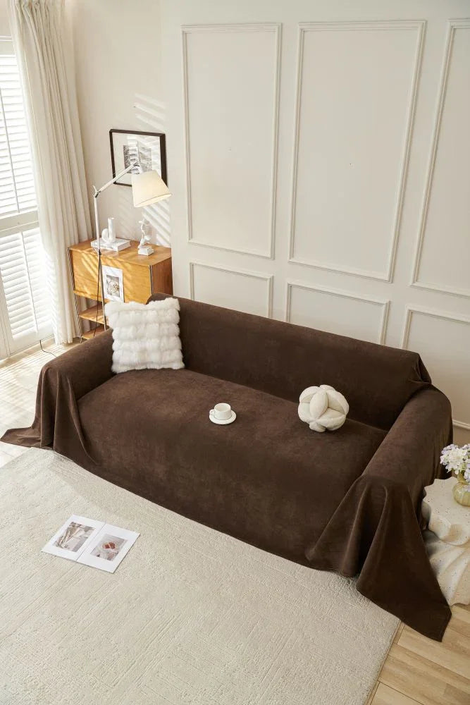 Sofa Throw - Norka - Espresso Brown - The Sofa Cover Crafter 