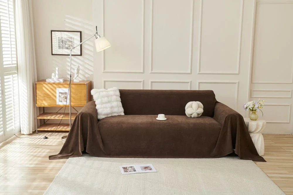 Sofa Throw - Norka - Espresso Brown - The Sofa Cover Crafter 