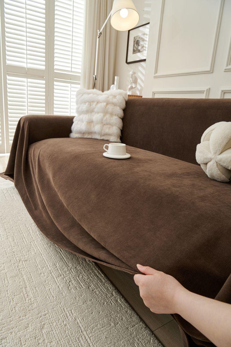 Sofa Throw - Norka - Espresso Brown - The Sofa Cover Crafter 