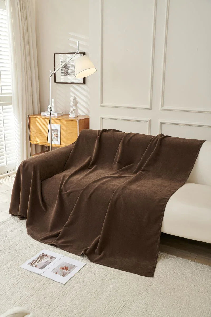 Sofa Throw - Norka - Espresso Brown - The Sofa Cover Crafter 