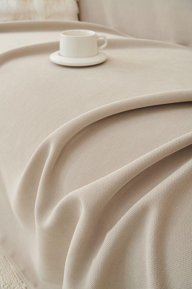 Sofa Throw - Norka - Moon Beige - The Sofa Cover Crafter 
