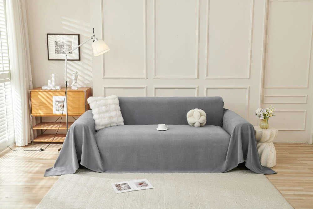 Sofa Throw - Norka - Shadow Grey - The Sofa Cover Crafter 