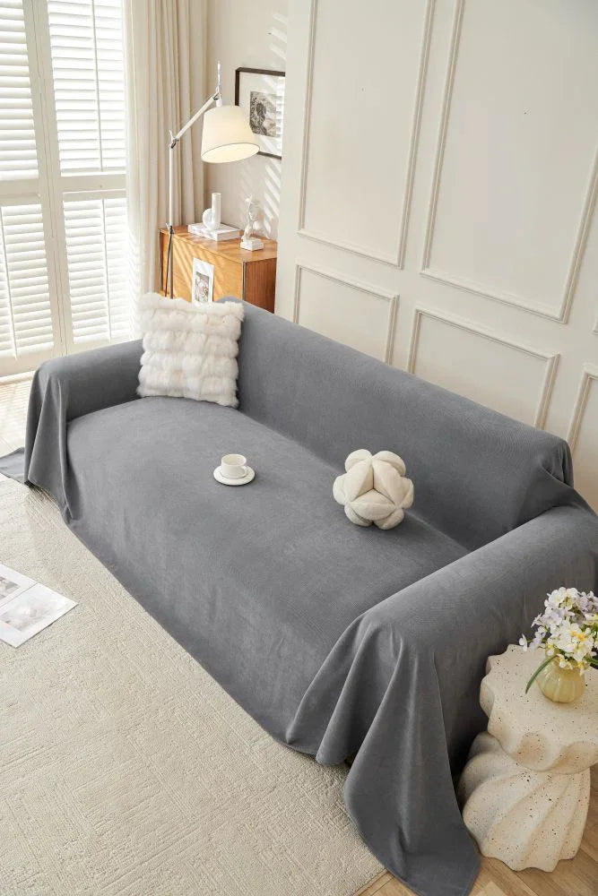 Sofa Throw - Norka - Shadow Grey - The Sofa Cover Crafter 