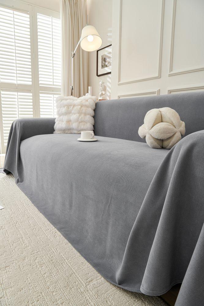Sofa Throw - Norka - Shadow Grey - The Sofa Cover Crafter 