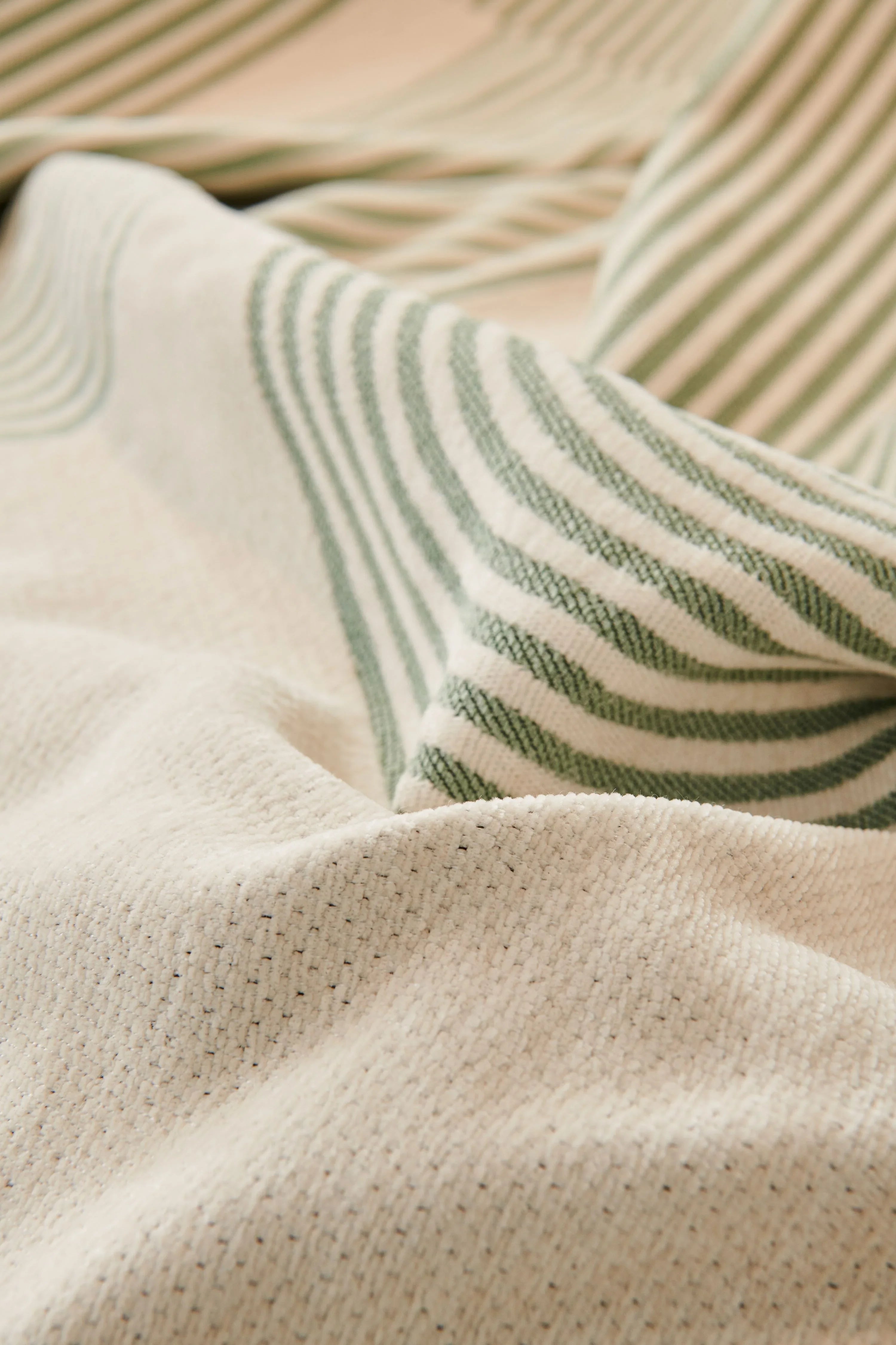 Sofa Throw - Pistachio Green - Soft Tassel Nordic Chenille - The Sofa Cover Crafter 