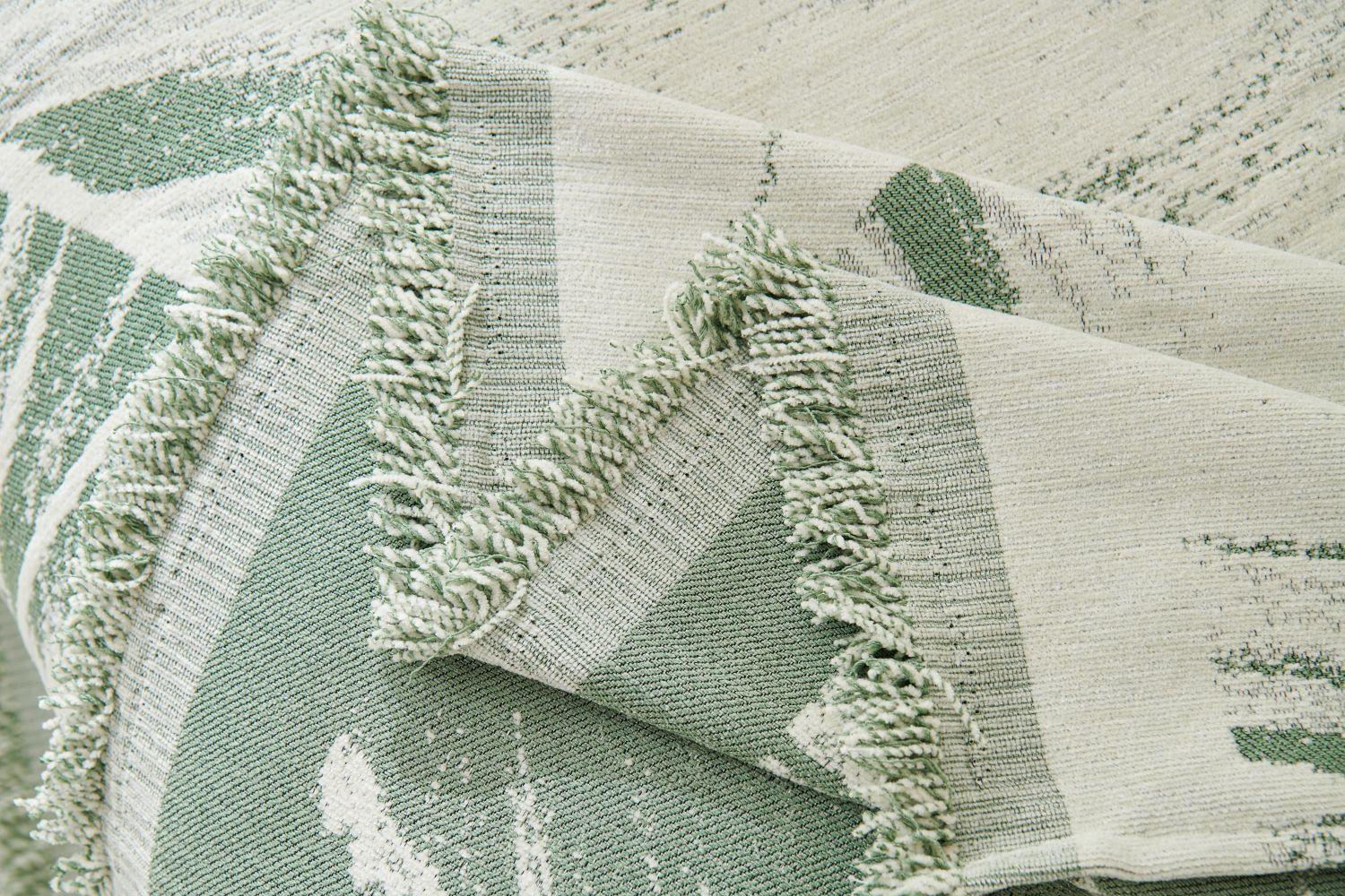 Sofa Throw - Yeluxe - Palm Sage - The Sofa Cover Crafter 
