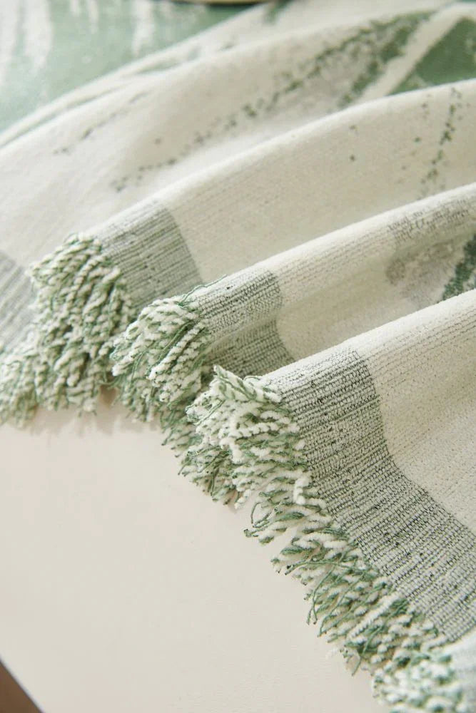 Sofa Throw - Yeluxe - Palm Sage - The Sofa Cover Crafter 